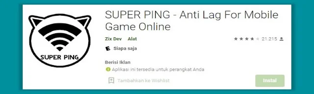 super ping Aplikasi Anti Lag Mobile Legends Terbaik